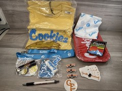 Cookies Dispensary Swag T-shirt Rolling Tray Bandana Lanyard Lighter Sticker Pin