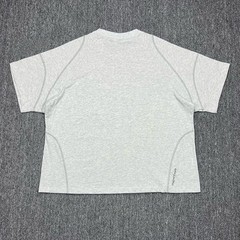 Mertra Raglan Sleeve Oversized T-Shirt with Seam Line Embroidered Logo