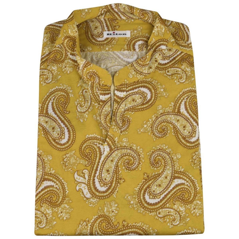 NEW KITON MULTICOLOR COTTON COREAN SHIRT US 16 – EU 41 MUL