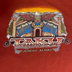 2006 Harley-Davidson Taku Juneau Alaska T-Shirt Mens 3XL Maroon Totem Eagle