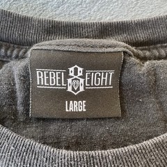 Rebel Eight Fate Waits For None Short Sleeve Black Logo T-Shirt Large