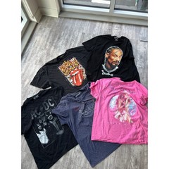 25pc Graphic Band Tee Lot Nirvana AC/DC Snoop Dogg Biggie Smalls Beatles Rock