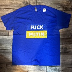 UKRAINE F**K PUTIN DTG PRINT MEN T SHIRT SIZE XL