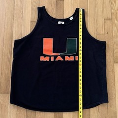 Vintage 90s Miami Hurricanes Tank Top Mens Large Galt Sand Made in USA Waffle