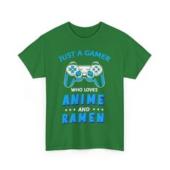 Anime Street Fashion Tee | Manga Shirt | Just a gamer who loves anime and ramen