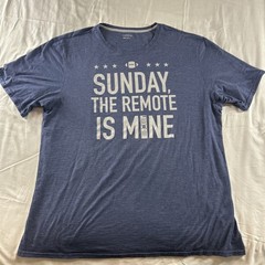 Men’s BCG Football Graphic T-Shirt Short Sleeve Blue-Gray Size 2XL