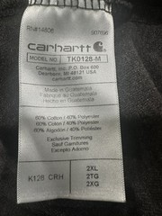 Carhartt Henley Shirt Men’s 2XL Black Loose Fit Long Sleeve Pocket Workwear