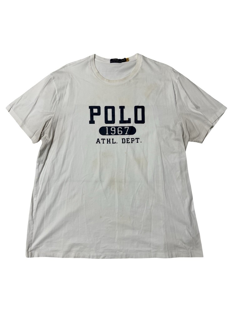 Polo Ralph Lauren 1967 Athletic Dept Graphic T-Shirt Men’s 2XB White Crew Neck