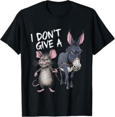 I Don’t Give a Rats Ass Mouse & Donkey Funny T-Shirt