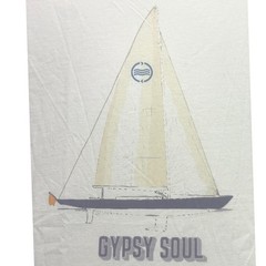 Reworn Shirt Mens Medium Gypsy Soul Sailboat Organic Nautical Beachy Streetwear