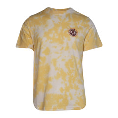 Element Men’s T-Shirt Yellow Tie-Dye Four Elements Solid Graphic S/S (S13)