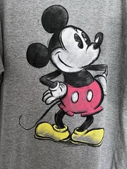 Vintage Mickey Mouse Heather Gray Tee Shirt Size Large 42/44 Unisex