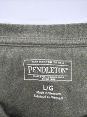 Pendleton T-shirt Men L Green Pocket Logo .#46609