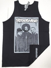 STREETWISE Tank Top T-shirt West Side Hip Hop Rap Vest Men’s Black New