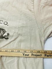 G.H. Bass & Co. T-Shirt Men’s Size Medium Tan Long Sleeve Crew Neck *Bear Print*