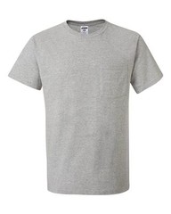 Jerzees Men’s S-XL 2X, 3XL, 4XL, 5XL, 50/50 Cotton Blend Pocket Tee T-Shirt 29MP