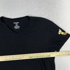 True Religion Men’s Black V-Neck T-Shirt Large Fits Wide And Short (M Oversized)