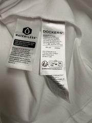 Dockers Unisex Slim Fit Graphic Tee Rainbow Pride Day Top S White Short Sleeve