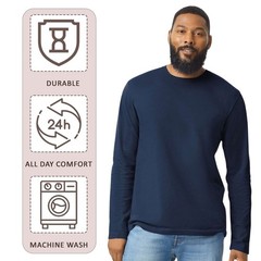 Gildan Unisex Softstyle Long Sleeve T-Shirt Modern Classic fit Crewneck Tee