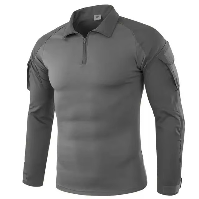 Tactical Combat Shirt Men Army Military Camo Long Sleeve Airsoft Hunting