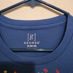 George Blue Graphic Tee – “Different is Beautiful” Size Medium
