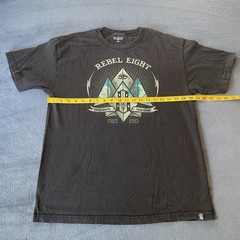 Rebel Eight Fate Waits For None Short Sleeve Black Logo T-Shirt Large