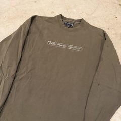 Vintage Abercrombie And Fitch Long Sleeve Tshirt Mens Medium Olive Green Faded