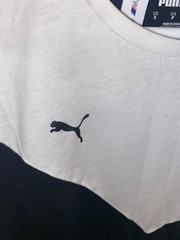 PUMA BMW Motorsport Racing M Logo T-Shirt Mens Size S White Black Colorblock
