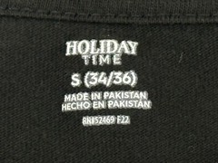 Holiday Time Stay Jolly My Friends Santa T Shirt Mens Small Christmas Black