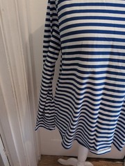 Seasalt Mens XL Blue And White Stripe Long Sleeve T-shirt