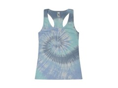 Multi-Color Tie Dye Racerback Tank Top Sleeveless T-Shirt Adult XS -XXL Cotton