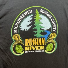 Russian River Brewing Shirt Men’s S Black Sonoma County Craft Beer Tee