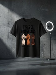 Unisex Types of Dachshund Funny Wiener Sausage Dog Graphic T Shirt Gift