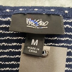 NEW Mossimo Shirt Mens M Blue White Cotton Dot Textured Knit Short Sleeve Tee