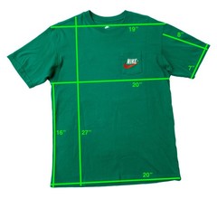 Nike Pocket Tee Max 90 Phantom Shirt Mens Small Malachite Embroidered Loose Fit