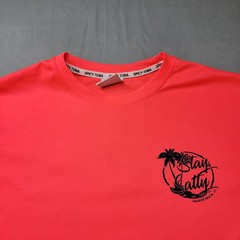 Spicy Tuna T-Shirt Size S Neon Orange Stay Salty Sea Beach Fishing Long Sleeve
