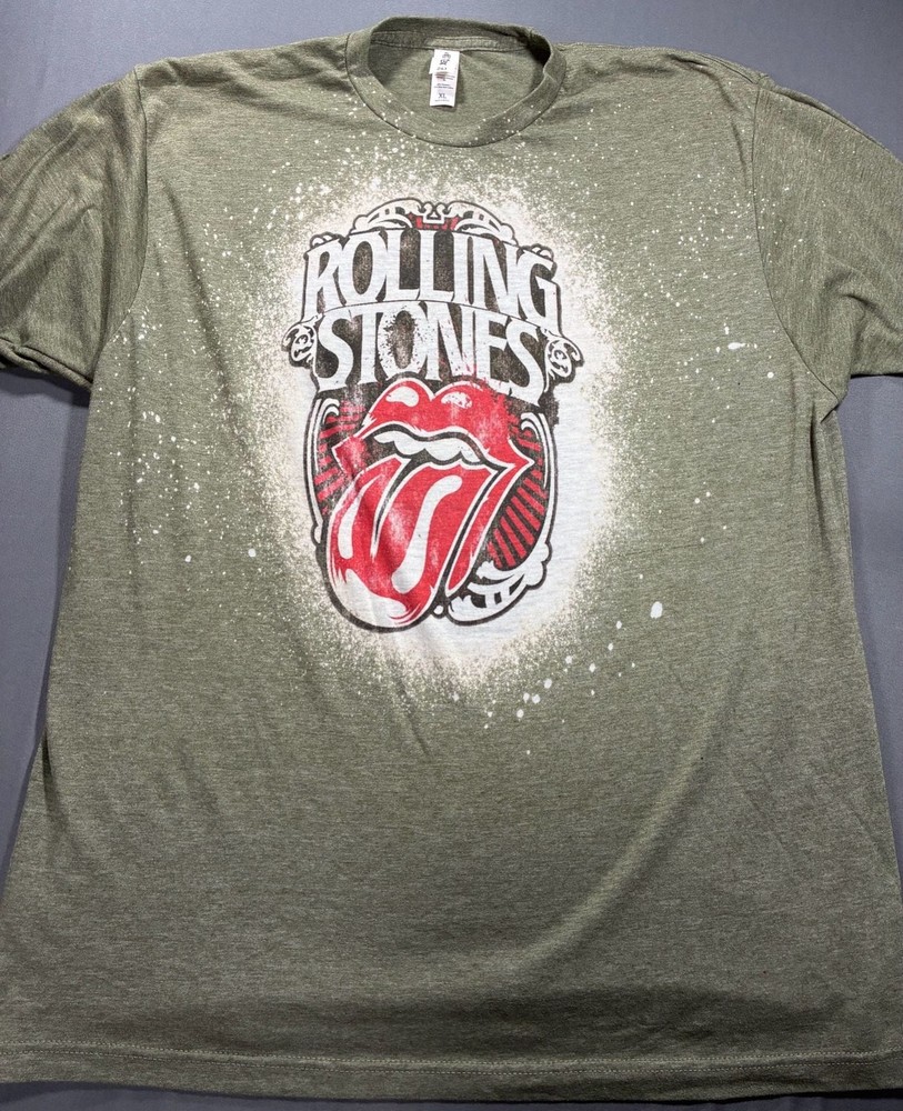 Rolling Stones Graphic Bleach-Dyed T-Shirt