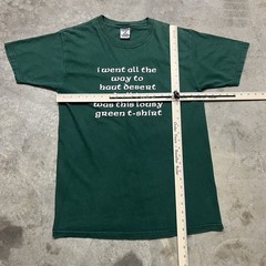 Vintage Haut Desert Funny Joke T Shirt Mens M Forest Green 90s California USA