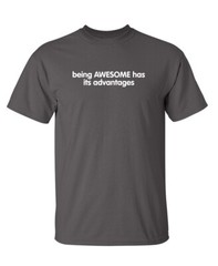 Being Awesome Sarcastic Humor Graphic Novelty Super Soft Ring Spun Funny T Shirt