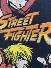 Street Fighter Graphic T-Shirt Ryu Ken Chun-Li Guile Black Mens 3XL See Pics
