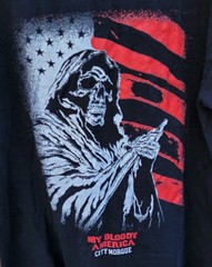 City Morgue My Bloody America XL T-Shirt Front & Back Tour Graphics,Black w/Red