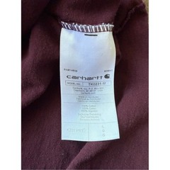 Carhartt Long Sleeve Graphic Tee Burgundy Maroon Loose Fit Cotton Men L TK0231-M
