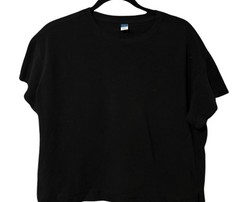 Old Navy short Black T-shirt-Short sleeves-Size L-machine washable-cotton