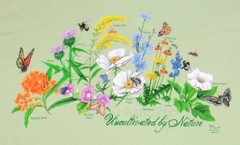 UNCULTIVATED BY NATURE-Weeds Garden Butterfly Bees Nature Science T shirt XL,2XL