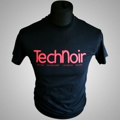 TechNoir T Shirt Retro Movie Horror Terminator Night Club Black