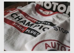 NON STOCK Hot Rod Crewneck Tee Shirt Moto Biker T-Shirt Heavyweight Retro TShirt