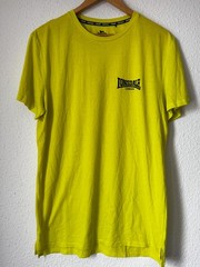 Lonsdale London Neon Yellow Graphic T-Shirt – Mens Large – Sporty Mesh