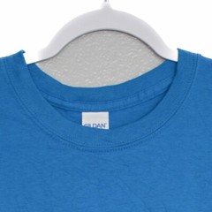 Gildan DryBlend Mens Blue T-Shirt Crewneck Short Sleeve Pullover Casual Sz Large