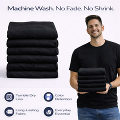 BILLIONHATS 6 Pack Men’s Bulk Big Tall Short Sleeve Cotton T-Shirt Bulk (3XL)