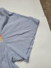Marine Layer crew neck t-shirt distinctive multi-colored horizontal stripe Sz L